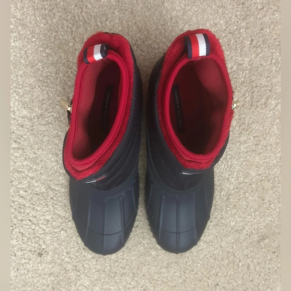 Tommy Hilfiger Duck Boots navy red size 9 - Picture 8 of 11